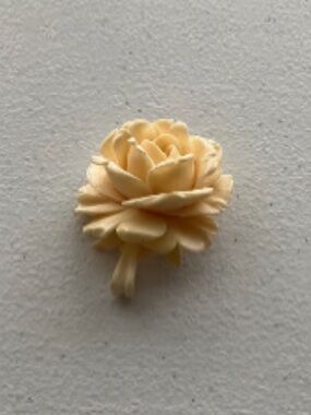 Carved Ivory  Rose Pendant/Necklace